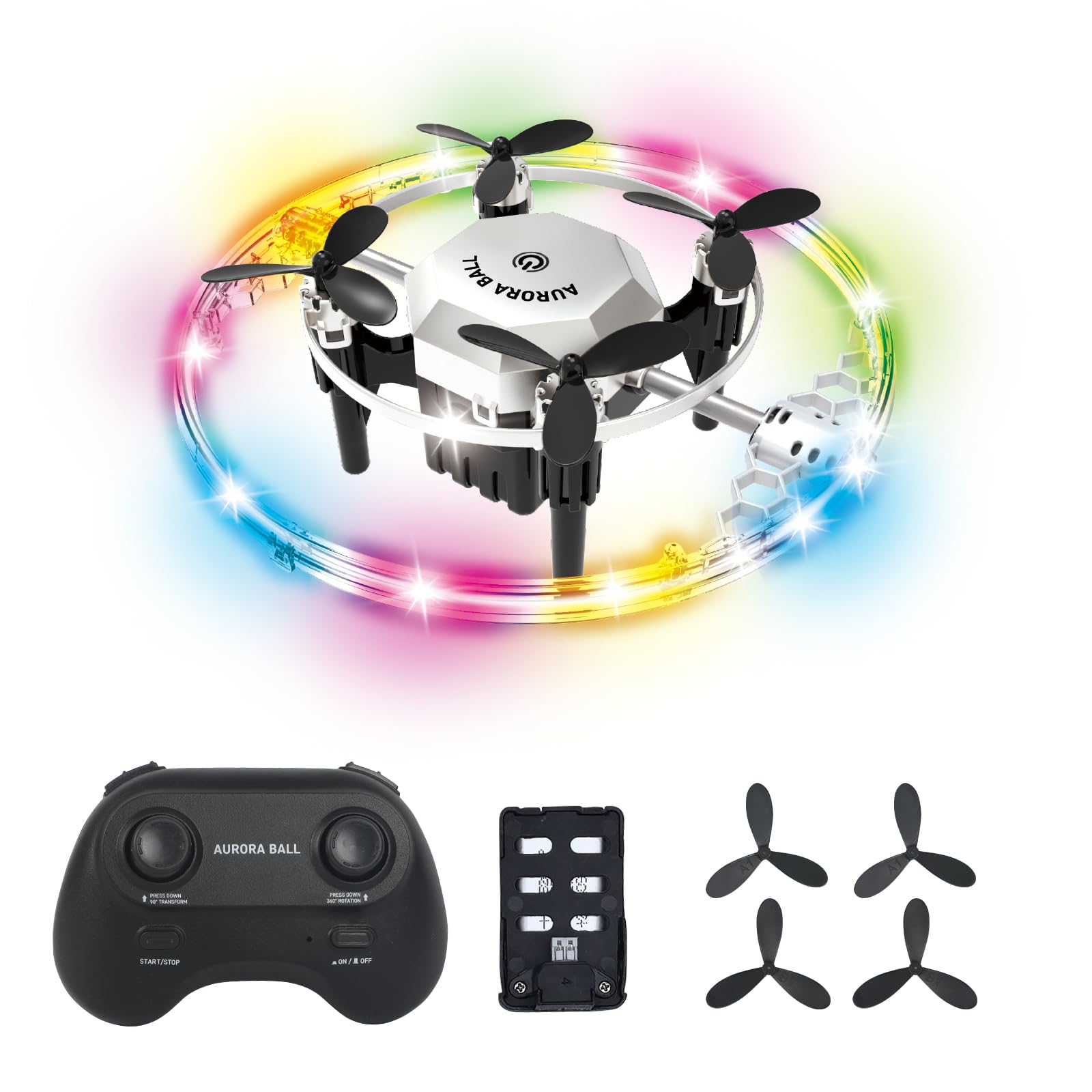 Mini Drohne für Kinder,CEIEVER RC Drone mit LED Lichter Quadrocopter mit Höhehalten und Kopflosem Modus Spielzeug Drohne für Kinder und Anfänger von CEIEVER