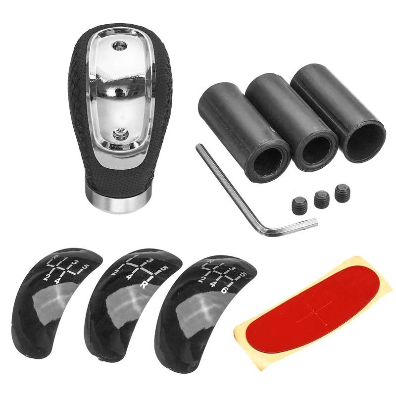 Auto Schaltknauf Universal 5/6 Gang Schaltknauf Shifter Hebel Griff Stick PU Auto Zubehör Für Alle Manuellen Auto(C-1) von CEIKOPQS