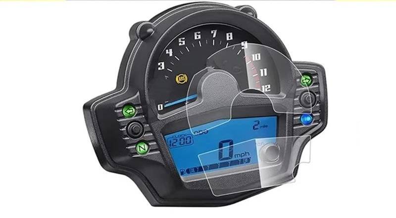 CEIKOPQS Motorrad Cluster Kratzschutzfolie Für Kawasaki 650 S650 VN650 VN 650 Cafe 2017-2023 Scratch Cluster Screen Dashboard Schutz Instrument Film(1 Set) von CEIKOPQS