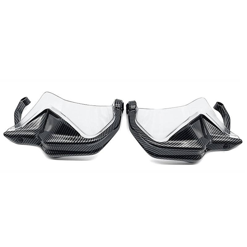 Handschutz Motorrad Für R1250GS LC ADV R 1250GS R 1250 GS 2018-2023 Motorrad Zubehör Handprotektoren Schild Hand Schutzfolie Windschutzscheibe(Carbon Clear Set) von CEIKOPQS