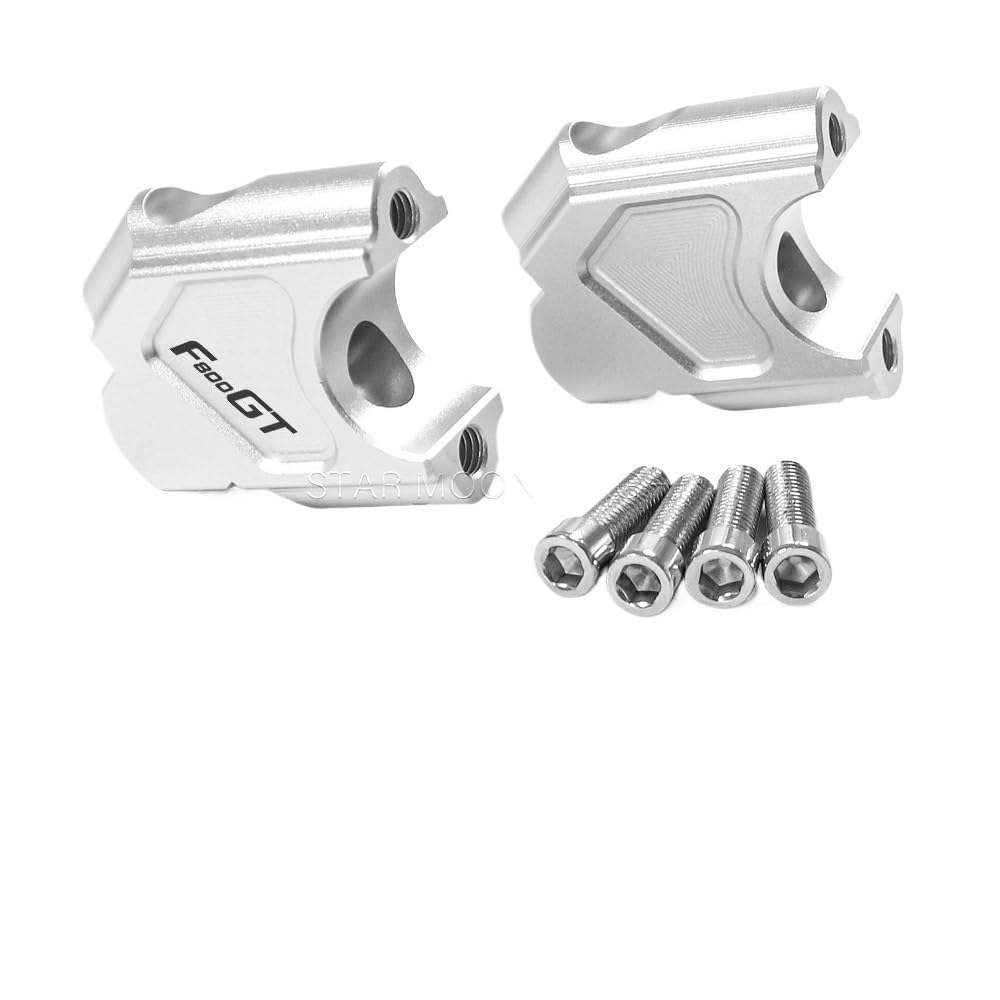 Lenkererhöhung Motorrad Für F800GS F800GT F 800 GS ADV F 800 GT Motorrad Lenker Riser Griff Bar Clamp Verlängern Montieren Lift Riser(Silver-F800GT) von CEIKOPQS