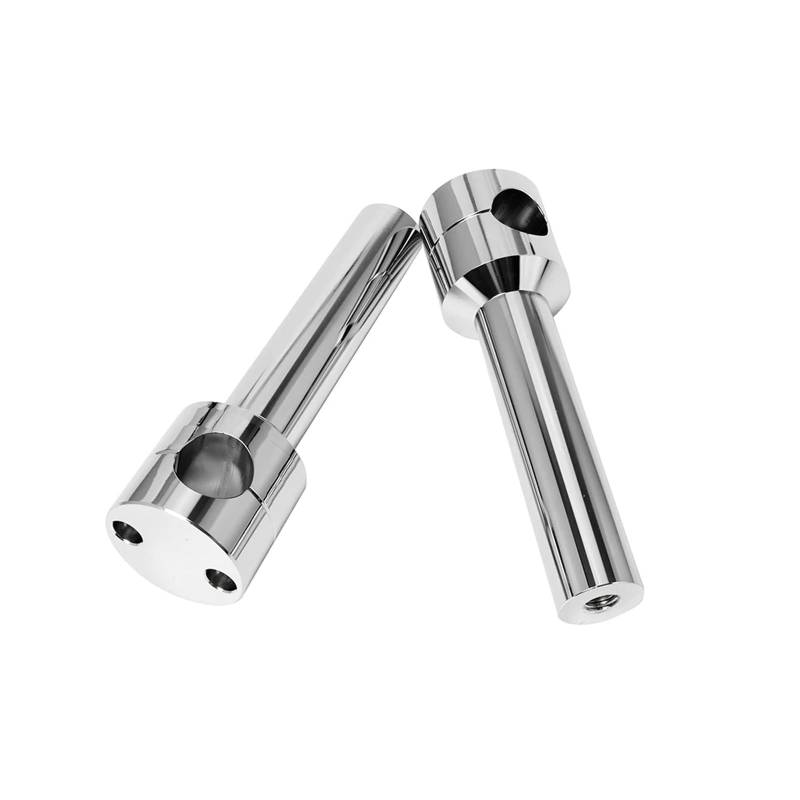 Lenkererhöhung Motorrad Für Yamaha ATV Dirt Bike Motorrad Zubehör Lenker Riser Clamp Mount Adapter Kit Schwarz Runde 22/25mm CNC Aluminium(Silver 25MM) von CEIKOPQS