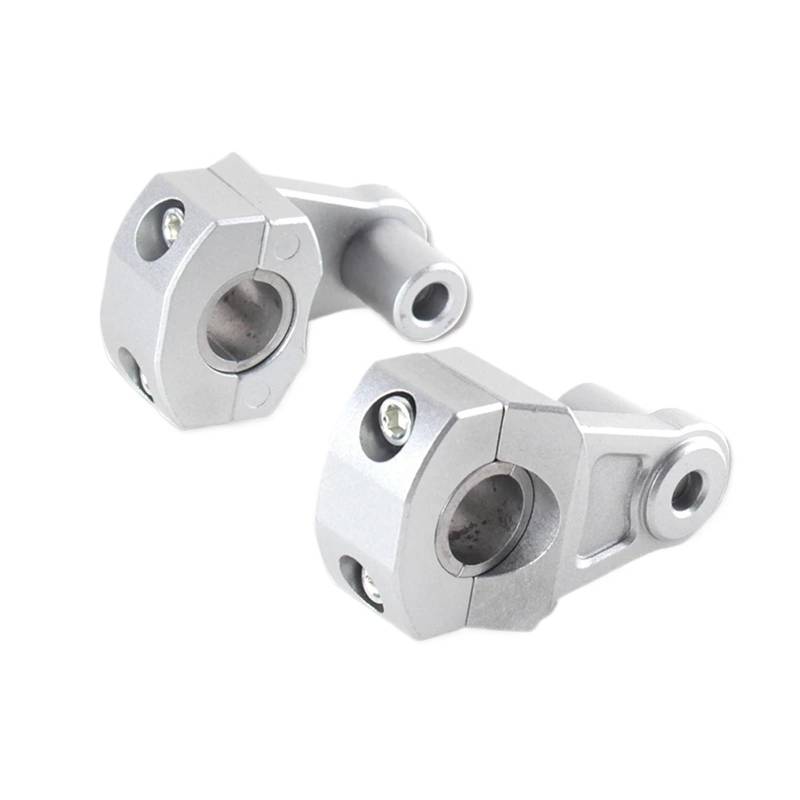 Lenkererhöhung Motorrad Für Yamaha Für Kawasaki Für Suzuki Motorrad 22 Mm 28 Mm Lenkerklemmen Erhöhte Lenkergriffe Lenkererhöhungen Schwarz Silber Mount Riser Clamp Dirt Motocross Zubehör(Silver 1 Set von CEIKOPQS