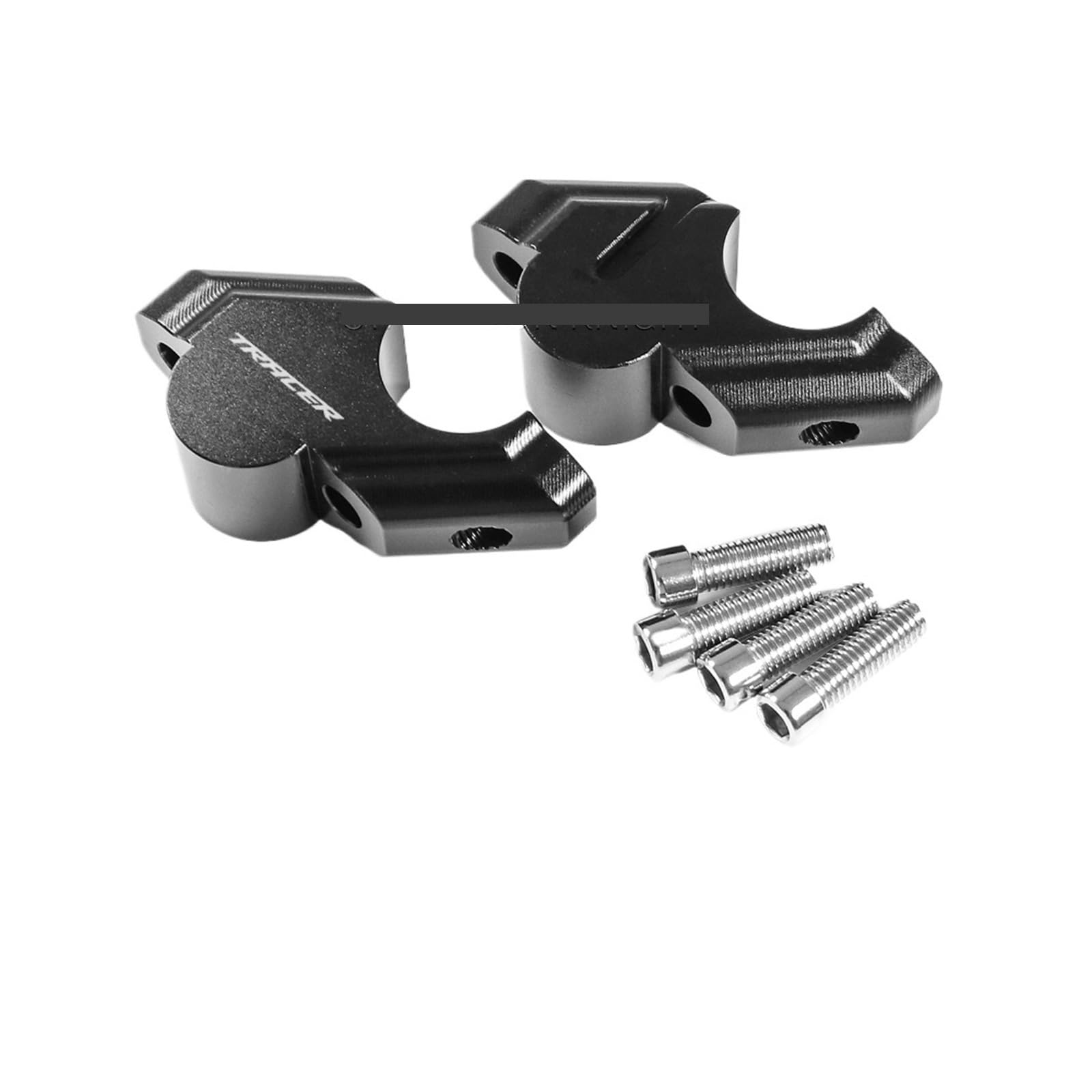 Lenkererhöhung Motorrad Für Yamaha Tracer 9 / GT 2021 2022 2023 2024 Motorrad Lenker Riser Clamp Griff Bar Heighten Bewegen Zurück Adapter(Black-Logo) von CEIKOPQS