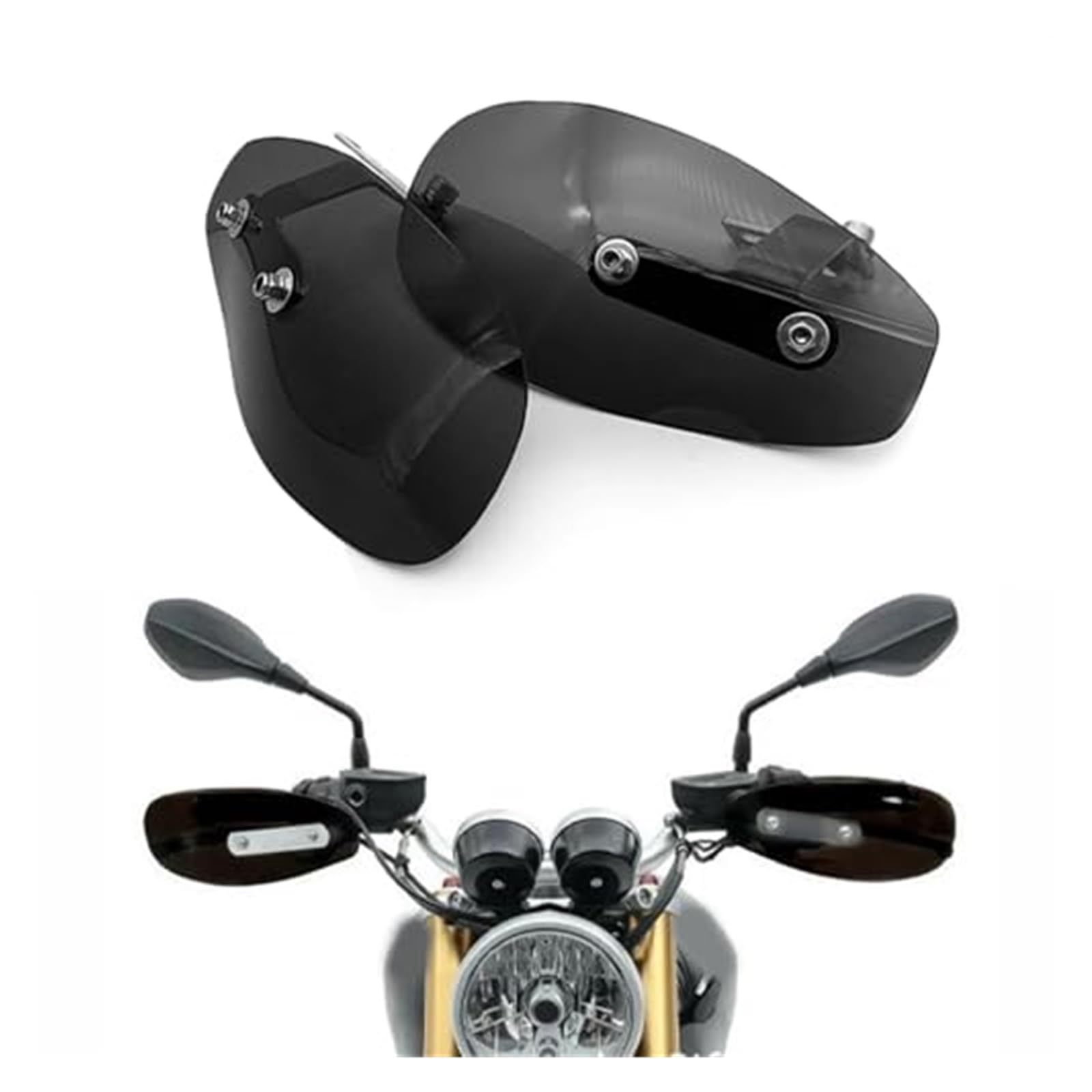 Motorrad Handschutz APDSFB Motorradhandschützer Shield Guards Windschutzscheibe Handwindschutz Für Zoomer Sh 300 Sh 125 Dio Af18 Xr400 Blei Cbr600f4i Handschutz Schutz(Black) von CEIKOPQS