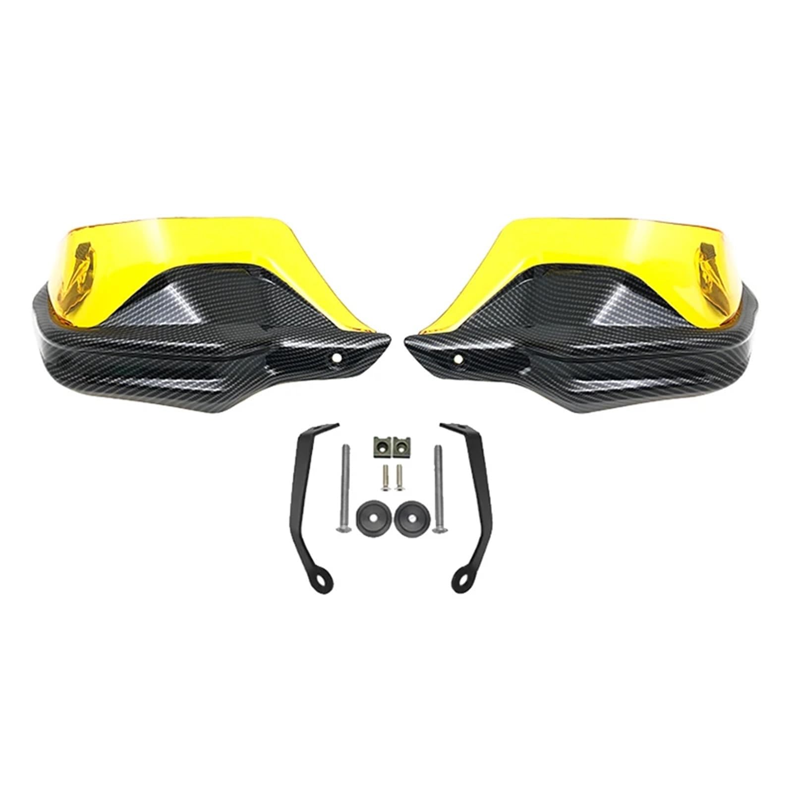 Motorrad Handschutz Handschutz Schild Hand Schutzfolie Windschutzscheibe Für NT1100 NT 1100 Nt1100 Nt 1100 2022 2023 Motorrad Zubehör(Carbon Yellow Set) von CEIKOPQS