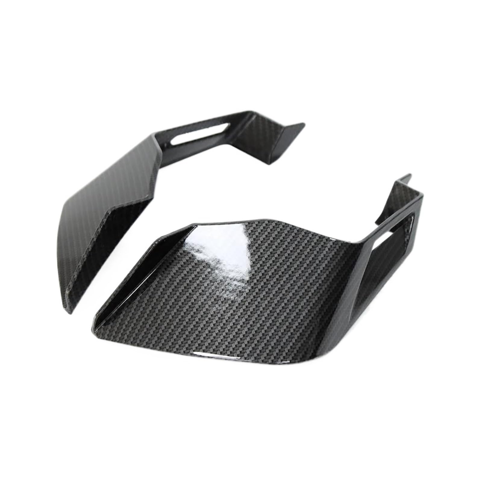 Motorrad Spoiler Für Aprilia Tuono V4 1100 2023 Downforce Racing Spoiler Aero Winglets Seite Windabweiser Windschutzscheibe Aerodynamischer Flügel(Carbon Fiber) von CEIKOPQS