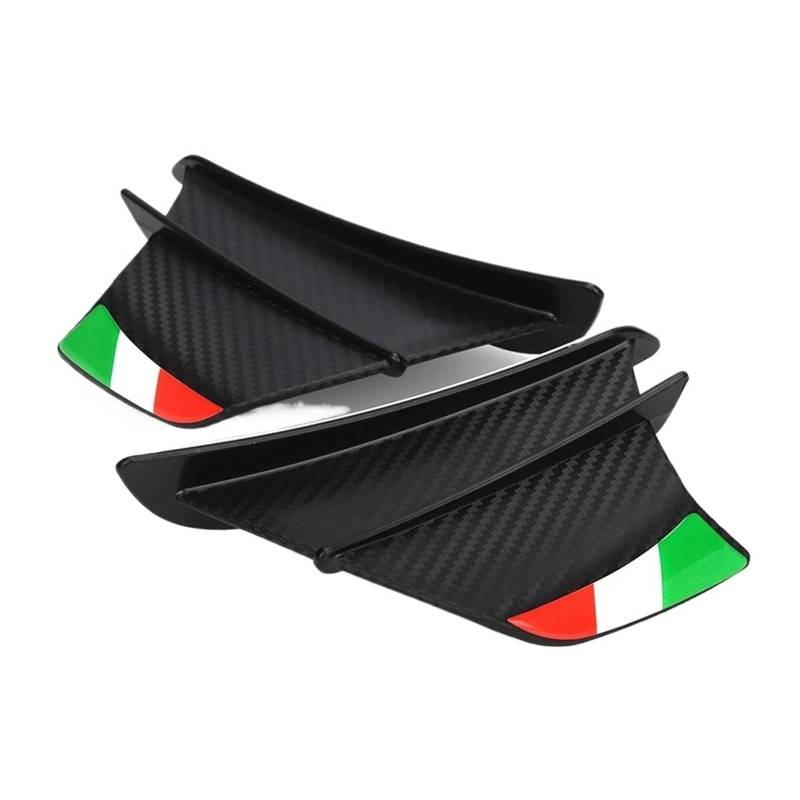 Motorrad Spoiler Für Ducati 899 959 1198 1198S 1199 1299 Panigale V4 V4S V4R V2 Supersport S Motorrad Winglet Aerodynamische Flügel Kit Spoiler(Water Ripples-b) von CEIKOPQS