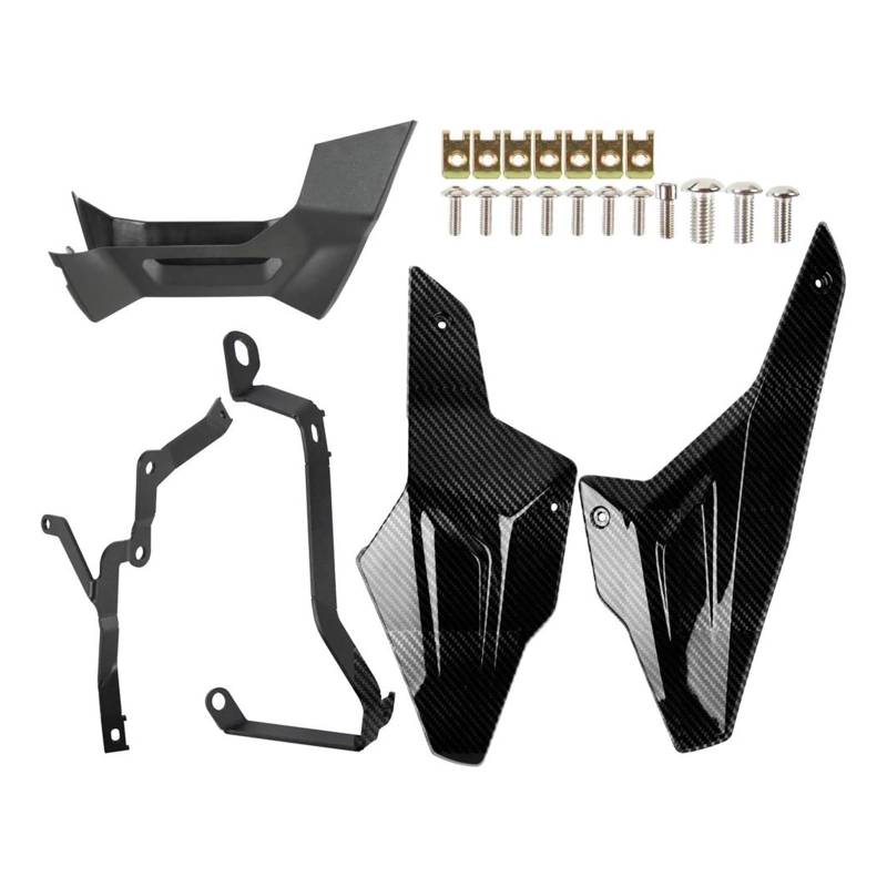 Motorrad Spoiler Für F 900R 900XR 2020-2024 Bauch Pan Bellypan Unteren Motor Chassis Spoiler Seite Verkleidung Motorrad Zubehör(Carbon Fiber Look) von CEIKOPQS