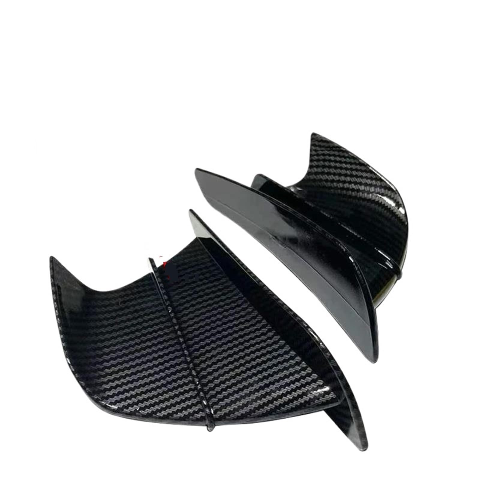 Motorrad Spoiler Für Kawasaki Ninja 650 400 300 250 H2R ZX14R ZX10R ZX6R Z H2 1000 SX Verkleidung Seite Winglet Aerodynamische Flügel Spoiler(Glossy Carbon Look) von CEIKOPQS