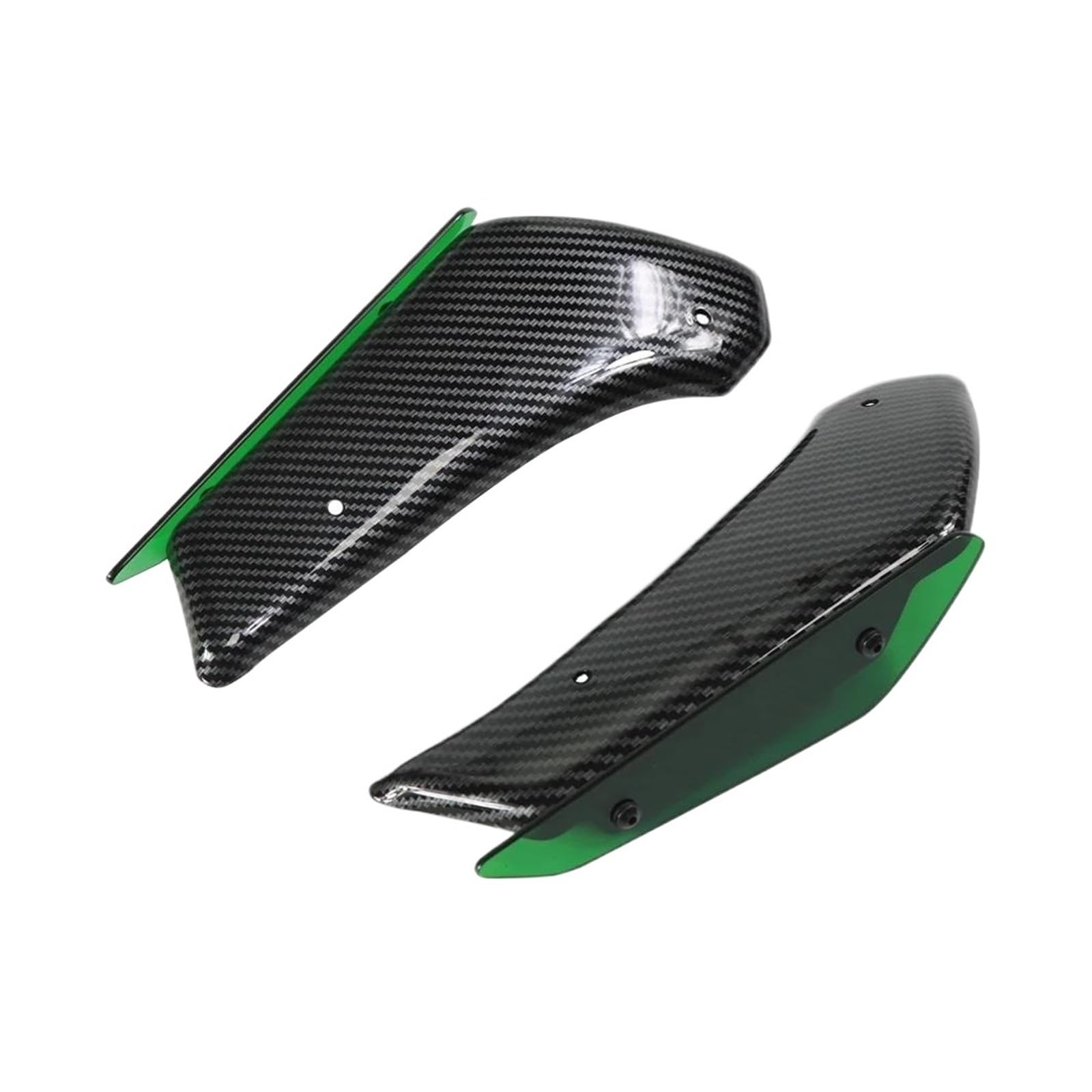 Motorrad Spoiler Für S1000RR 2010-2018 HP4 Motorrad Zubehör Verkleidung Panel Abdeckung Fall Spoiler Motorrad Wind Flügel(Carbon Pattern Green) von CEIKOPQS