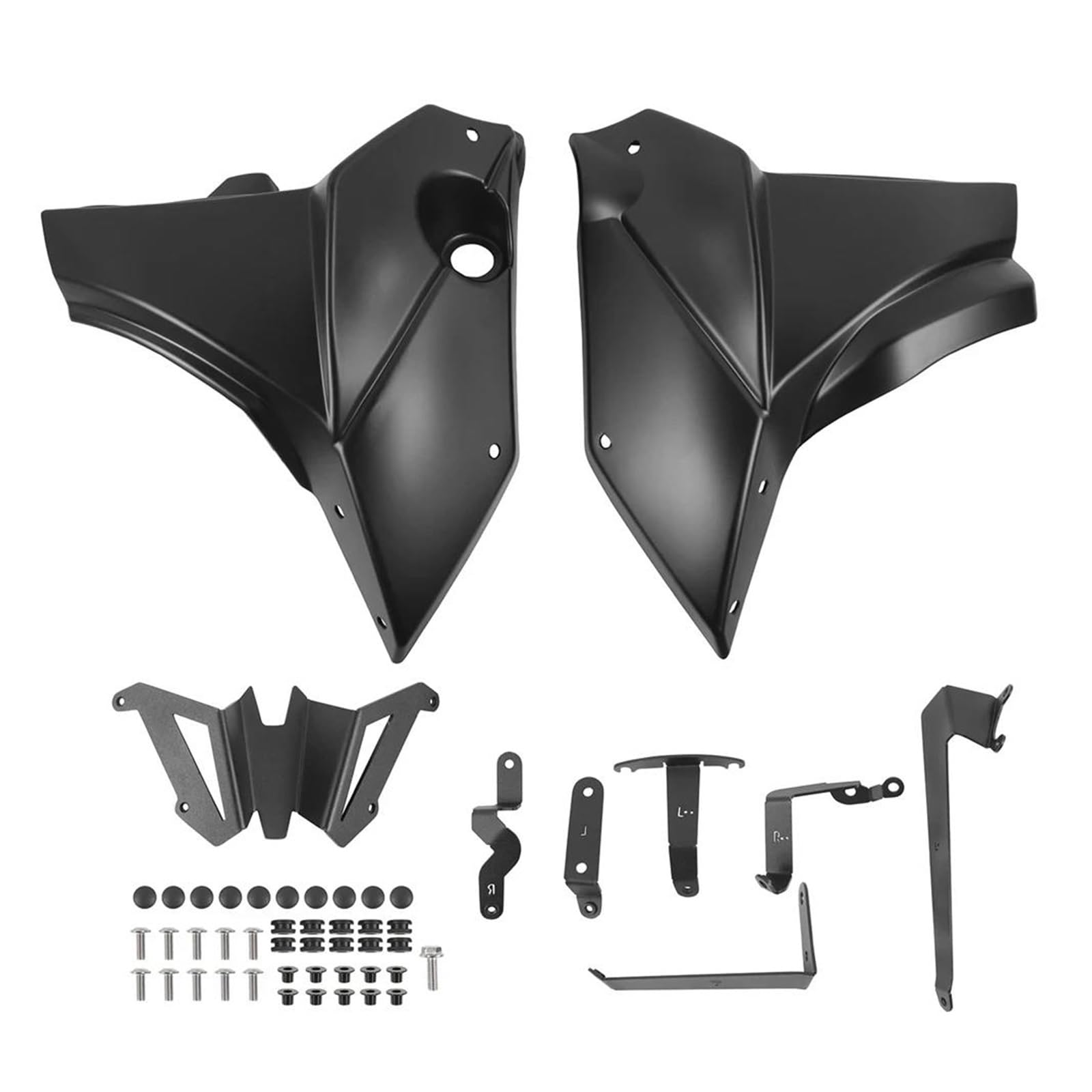 Motorrad Spoiler Für Yamaha FZ-07 MT07 MT 07 2021-2024 2023 Motor Spoiler Bauch Pan Motorrad Untere Verkleidung Körper Kit Zubehör(Black) von CEIKOPQS