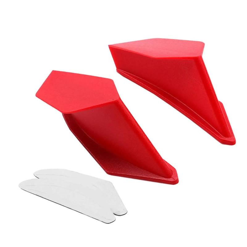 Motorrad Spoiler Für Yamaha Für Kawasaki Für Ducati 2Pcs Motorrad Winglets Zubehör Seite Luft Deflektoren ABS Verkleidung Dynamische Spoiler(Red) von CEIKOPQS