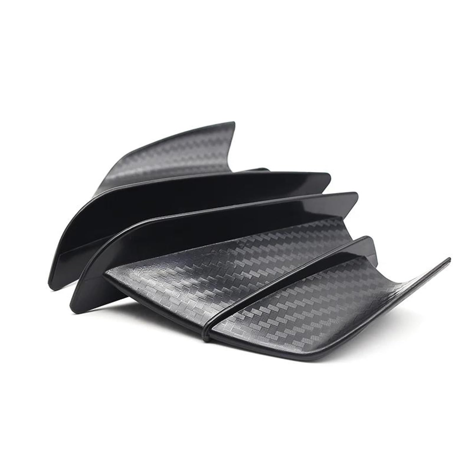 Motorrad Spoiler Für Yamaha Für Suzuki 2X Motorrad Winglet Aerodynamischer Spoilerflügel Mit Selbstklebendem Motorrad-Seitenspoiler(Carbon Matte Black) von CEIKOPQS