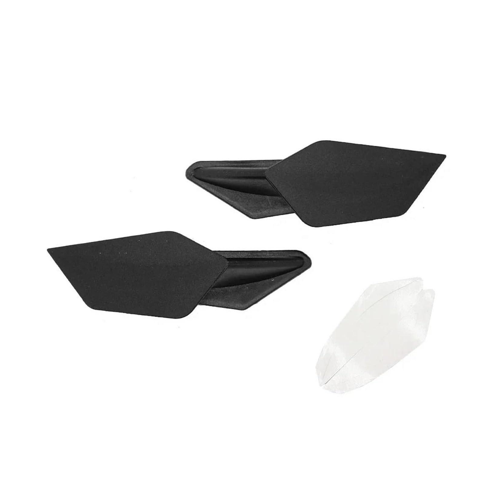 Motorrad Spoiler Für Yamaha Für Suzuki Für H2/H2R 1 Paar Motorrad Aerodynamische Winglets Spoiler Flügel Kit Klebstoff Zubehör(Black) von CEIKOPQS