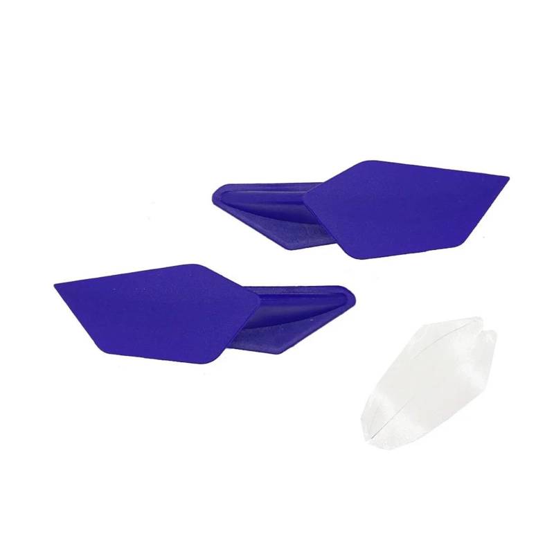 Motorrad Spoiler Für Yamaha Für Suzuki Für H2/H2R 1 Paar Motorrad Aerodynamische Winglets Spoiler Flügel Kit Klebstoff Zubehör(Blue) von CEIKOPQS