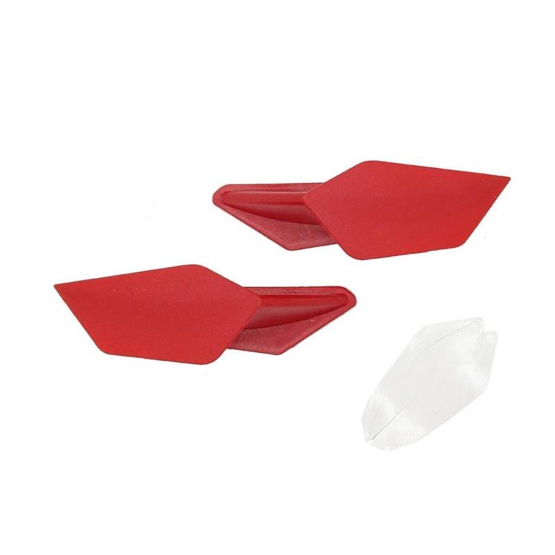 Motorrad Spoiler Für Yamaha Für Suzuki Für H2/H2R 1 Paar Motorrad Aerodynamische Winglets Spoiler Flügel Kit Klebstoff Zubehör(Red) von CEIKOPQS