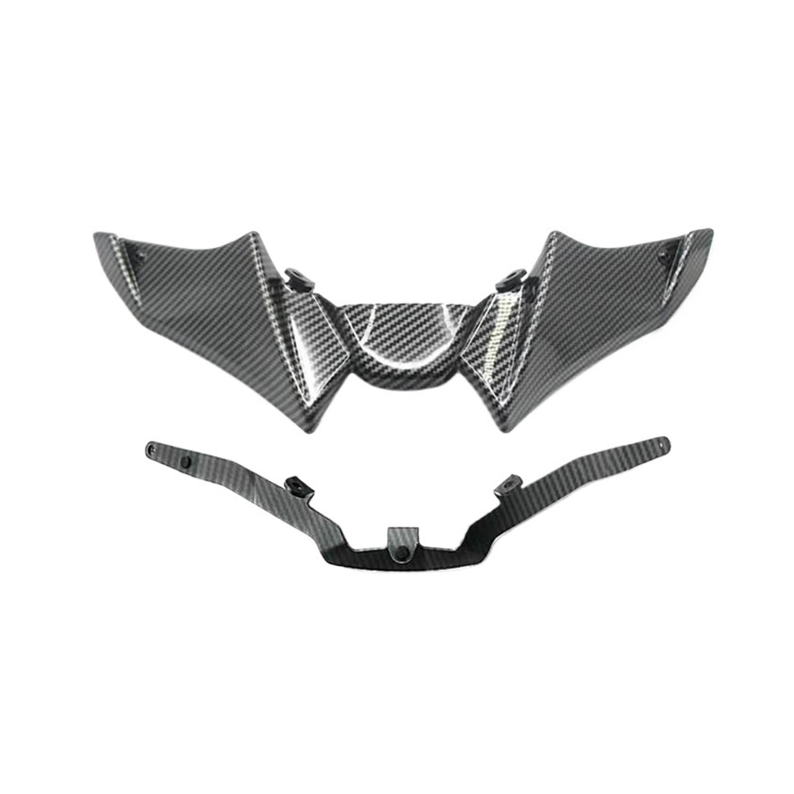 Motorrad Spoiler Für Yamaha MT-09/SP 2021 2022 2023 MT-09 Motorrad Nackt Front Spoiler Winglet Aerodynamische Flügel Kit Spoiler Teile(Carbon Fiber Look) von CEIKOPQS