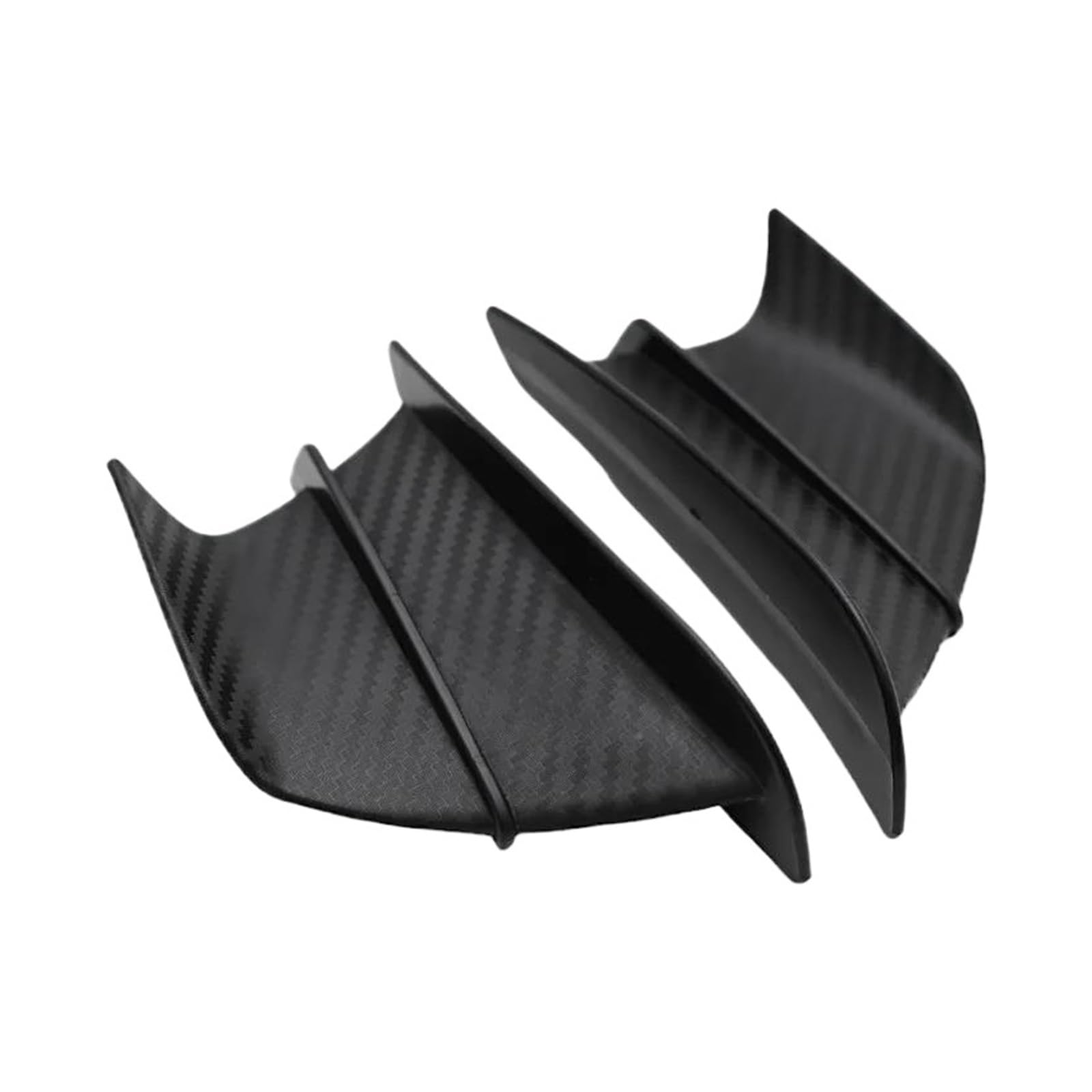 Motorrad Spoiler Für Yamaha YZF R1 R6 R25 Für Kawasaki Für Ninja H2 H2R Für S1000RR Für H2 ABS Motorrad Winglet Aerodynamische Seite Flügel(Matte Carbon Look) von CEIKOPQS