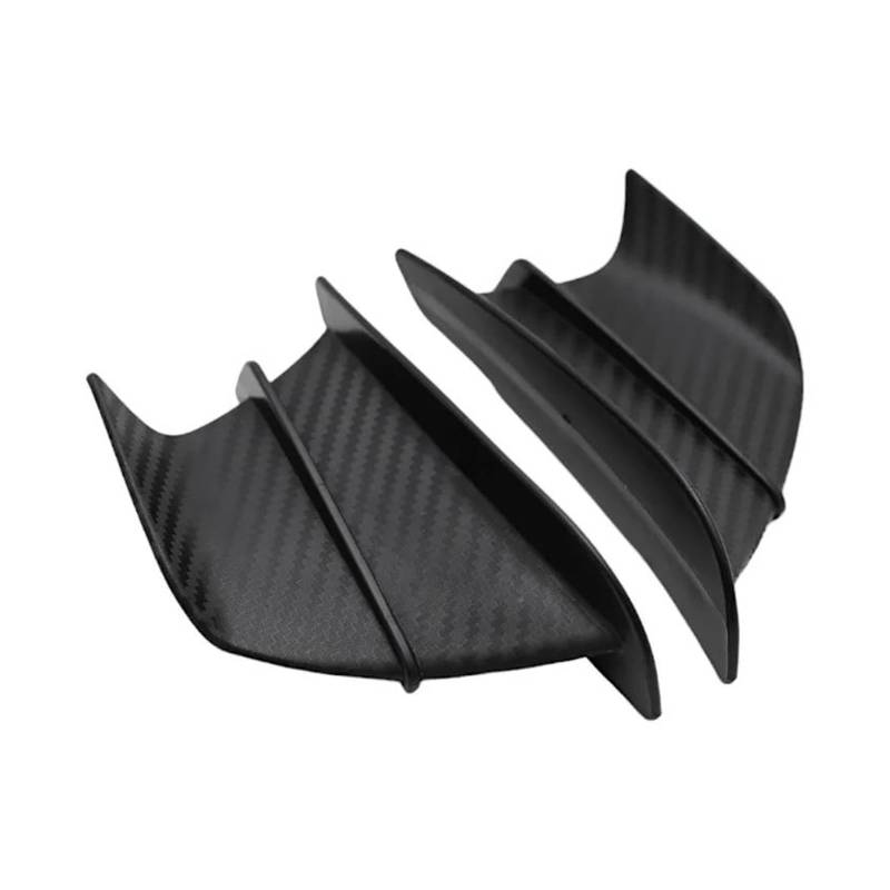 Motorrad Spoiler Für Yamaha YZF R1 R6 R25 Für Kawasaki Ninja H2 H2R Für S1000RR Für H2 ABS Motorrad Winglet Aerodynamische Seite Flügel Fin Spoiler(Matte Carbon Look) von CEIKOPQS