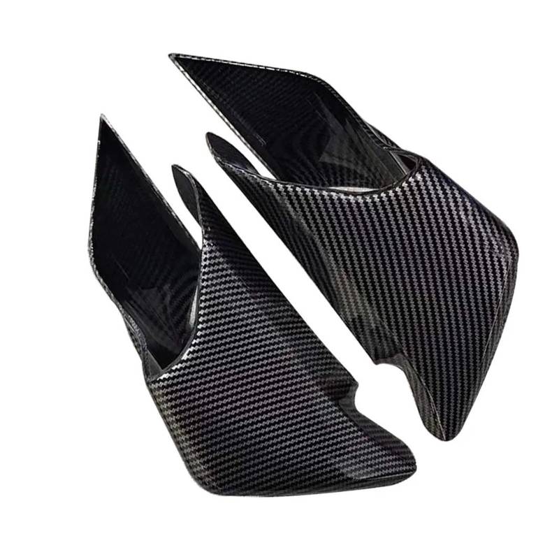 Motorrad Spoiler Für Yamaha YZF-R1 YZF-R1M R3 R25 2015-2023 Winglet Feste Wind Flügel Motorrad Verkleidung Shell Zubehör(Carbon Fibre) von CEIKOPQS