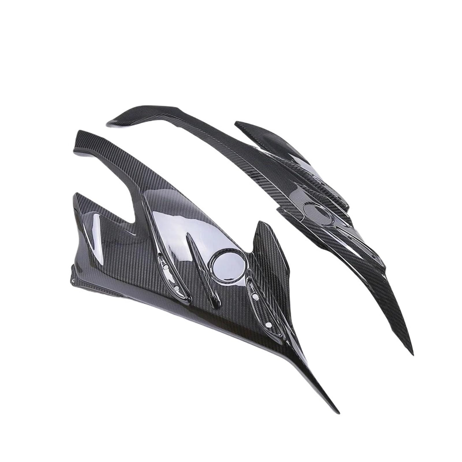 Motorräder Aerodynamic Für S1000RR 2023 2024 Motorrad Seite Panel Verkleidung Winglets Feste Wind Flügel Luft Motorrad Seite Spoiler(Twill Glossy-A) von CEIKOPQS