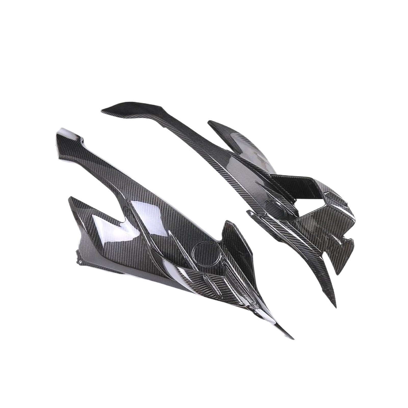 Motorräder Aerodynamic Für S1000RR 2023 2024 Motorrad Seite Panel Verkleidung Winglets Feste Wind Flügel Luft Motorrad Seite Spoiler(Twill Glossy-B) von CEIKOPQS