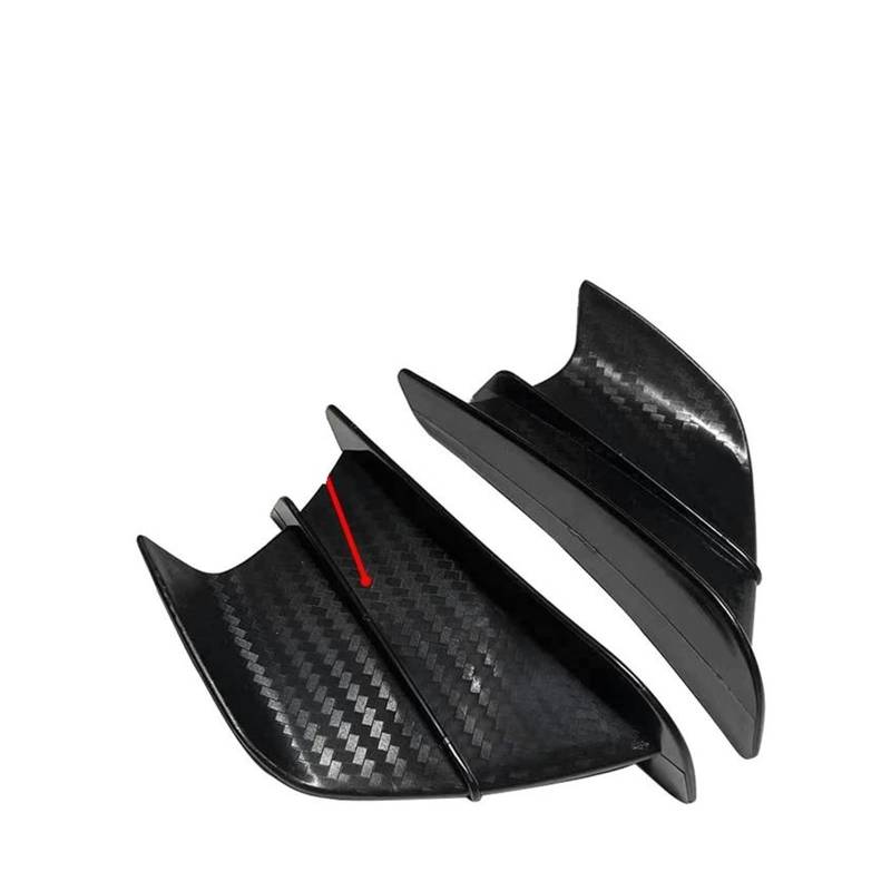 Motorräder Aerodynamic Für Yamaha YZF R1 R6 R25 Für Ninja H2 H2R Motorrad Winglet Aerodynamische Seite Flügel Fin Spoiler(Matte Carbon Look) von CEIKOPQS