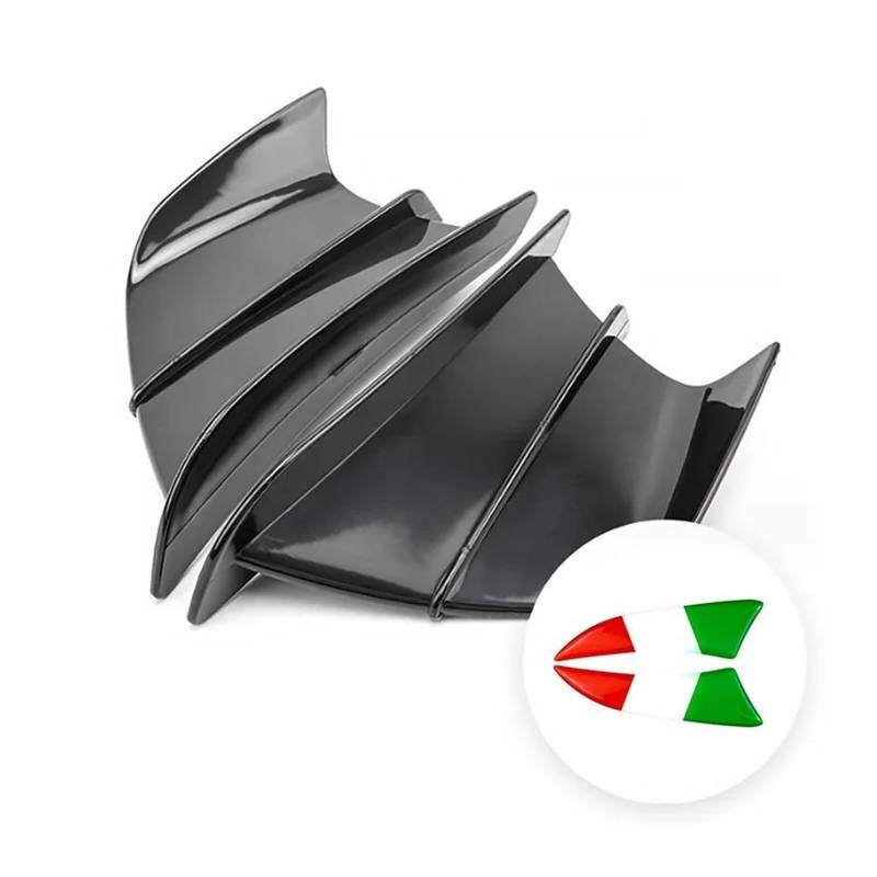 Motorräder Aerodynamic Für Yamaha YZF R1 R6 R25 R7 R3 Für S 1000 RR/R Motorrad Spoiler Flügel Aerodynamische Winglet Motorrad Seite Spoiler(Black-Sticker) von CEIKOPQS