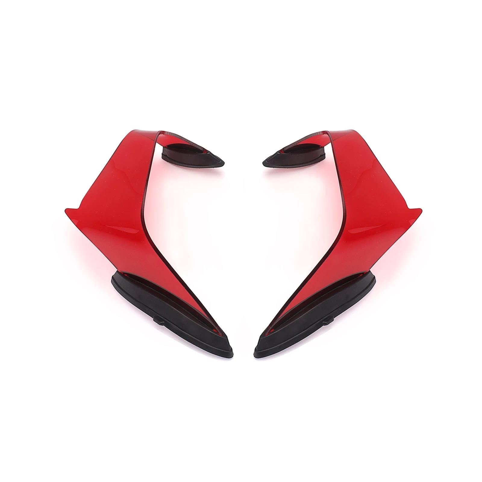 Motorräder Aerodynamic Für ZX-10R 2021 2022 2023 2024 2025 Motorrad Verkleidung Feste Wind Flügel Spoiler Teile Pneumatische Flügel(Red) von CEIKOPQS