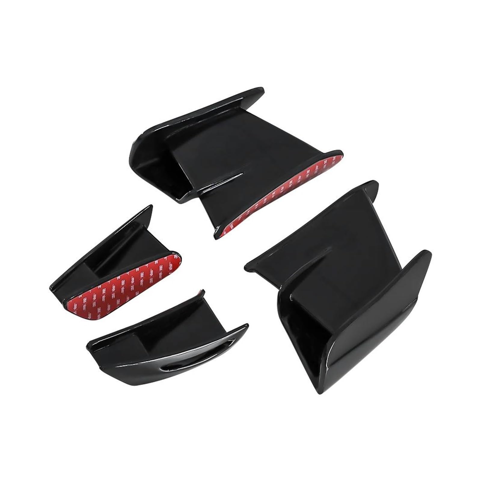 Motorräder Aerodynamic Für ZX-6R ZX-636 2024 Verkleidung Fixed Wing Motorrad Zubehör Modifizierte Aerodynamische Winglet Gugel 4 Stücke(Glossy Black A Set) von CEIKOPQS