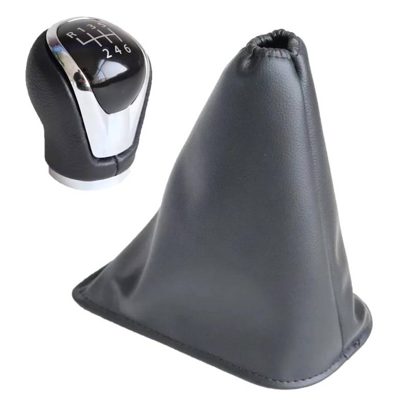 Schaltknauf Abdeckung 6-Gang-Auto-Schaltknauf, Handball-Abdeckung, Kompatibel Mit Nissan X-Trail T32 Qashqai J11 2016–2017(Knob with boot) von CEIKOPQS