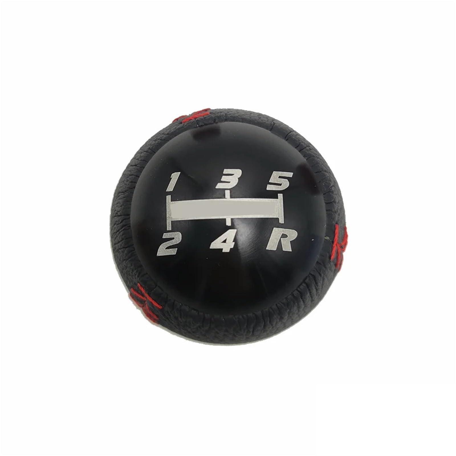 Schaltknauf Abdeckung Aluminium 5/6-gang Manuelle Auto Schaltknauf Schalthebel Shift Ball Rot Schwarz Universal Geeignet Für Civic Fit Accord(Black 5-speed) von CEIKOPQS