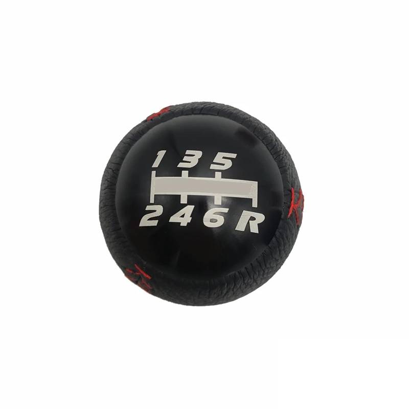 Schaltknauf Abdeckung Aluminium 5/6-gang Manuelle Auto Schaltknauf Schalthebel Shift Ball Rot Schwarz Universal Geeignet Für Civic Fit Accord(Black 6-speed) von CEIKOPQS