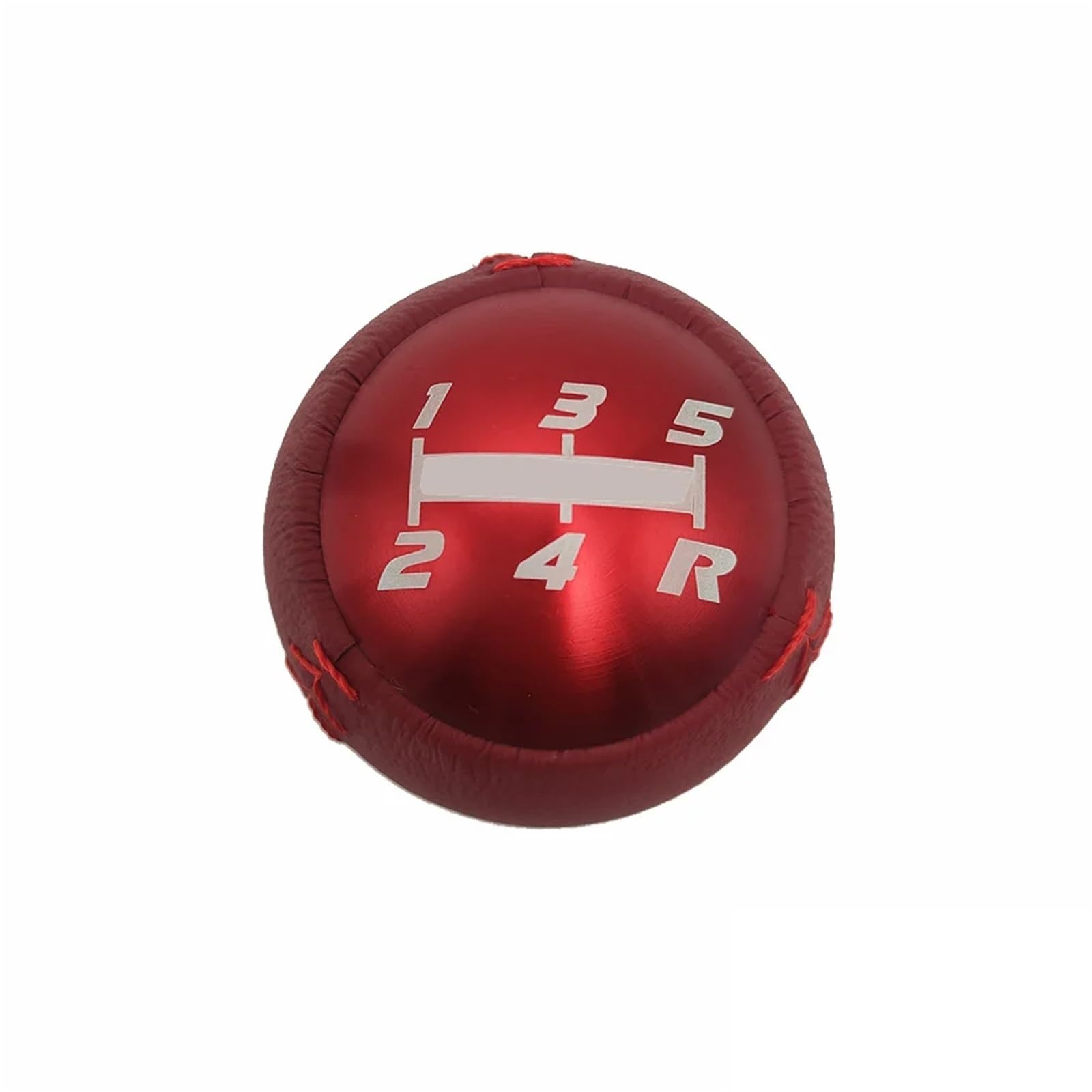 Schaltknauf Abdeckung Aluminium 5/6-gang Manuelle Auto Schaltknauf Schalthebel Shift Ball Rot Schwarz Universal Geeignet Für Civic Fit Accord(Red 5-speed) von CEIKOPQS