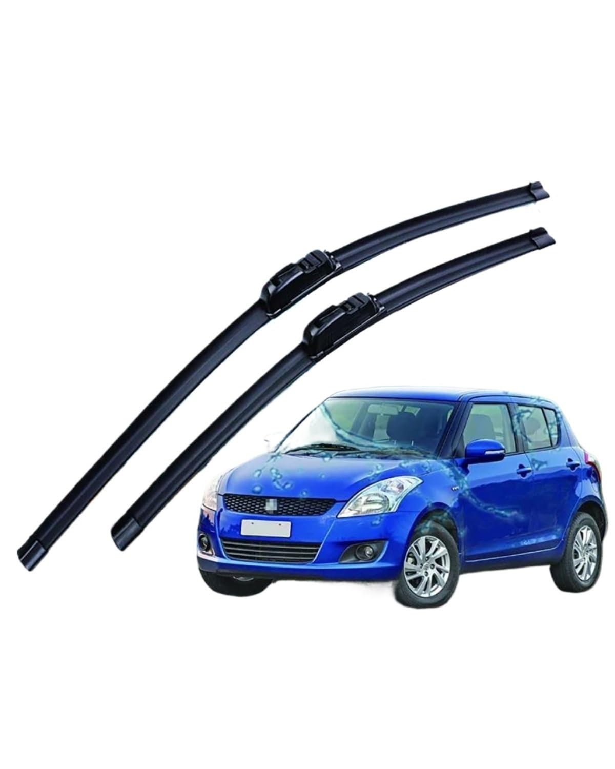 Scheibenwischer Für Suzuki Für Swift Fließheck Für MK2 2005-2017 Auto Scheibenwischer U-typ Weiche Gummi Rahmenlose Bracketless 21 "+ 18" von CEIKOPQS