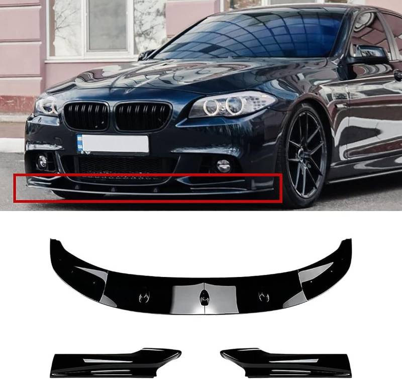 Auto FrontstoßStange Splitter für BM-W 5 Series F10 F11 M Sport 2011-2017,Frontspoiler Protector AntiKollision Stoßstange Diffusor Flügel Lippen Vorne Stoßstangen Kinnschutz Zubehör von CELECH