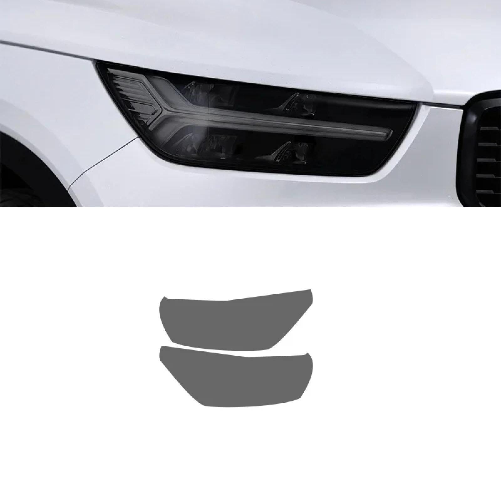 2 Stück Auto Scheinwerfer Schutzfolie Schutz Selbstheilender Transparent Schwarz TPU Aufkleber, Für Volvo XC40 2019 2020 Zubehör Transparent von CELOTUS