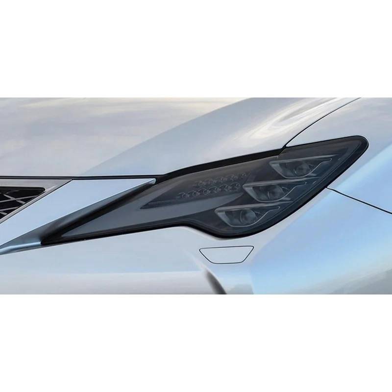 Auto Scheinwerfer Schutzfolie Frontlicht Transparent Schwarz TPU Aufkleber, Für Lexus RC F RC350 Facelift 2019 2020 Zubehör Transparent von CELOTUS