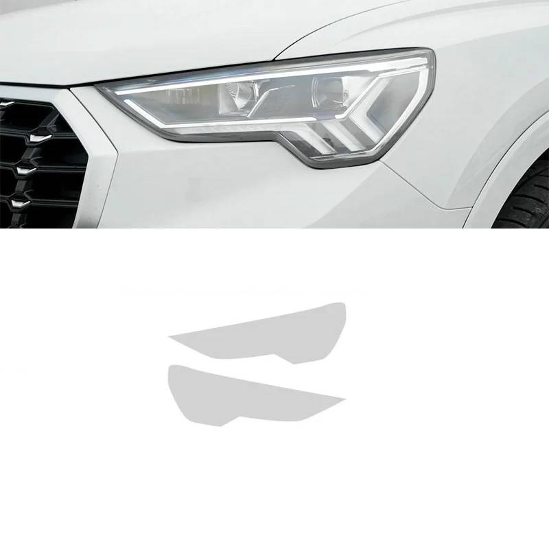 Auto Scheinwerfer Schutzfolie Scheinwerfer Rücklicht Transparent Schwarz TPU Aufkleber, Für Audi Q3 F3 RSQ3 Sportback 2019-On Zubehör ScheinwerferB von CELOTUS