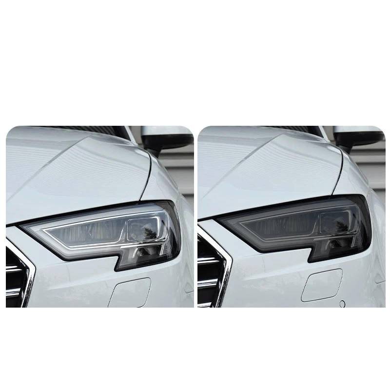 Für Audi A3 8V S3 RS3 8Y 2021 2022 S Line Sportback 2014-auf, Auto Scheinwerfer Schutzfolie Transparent Rauchschwarz TPU Aufkleber 2014-2016T von CELOTUS