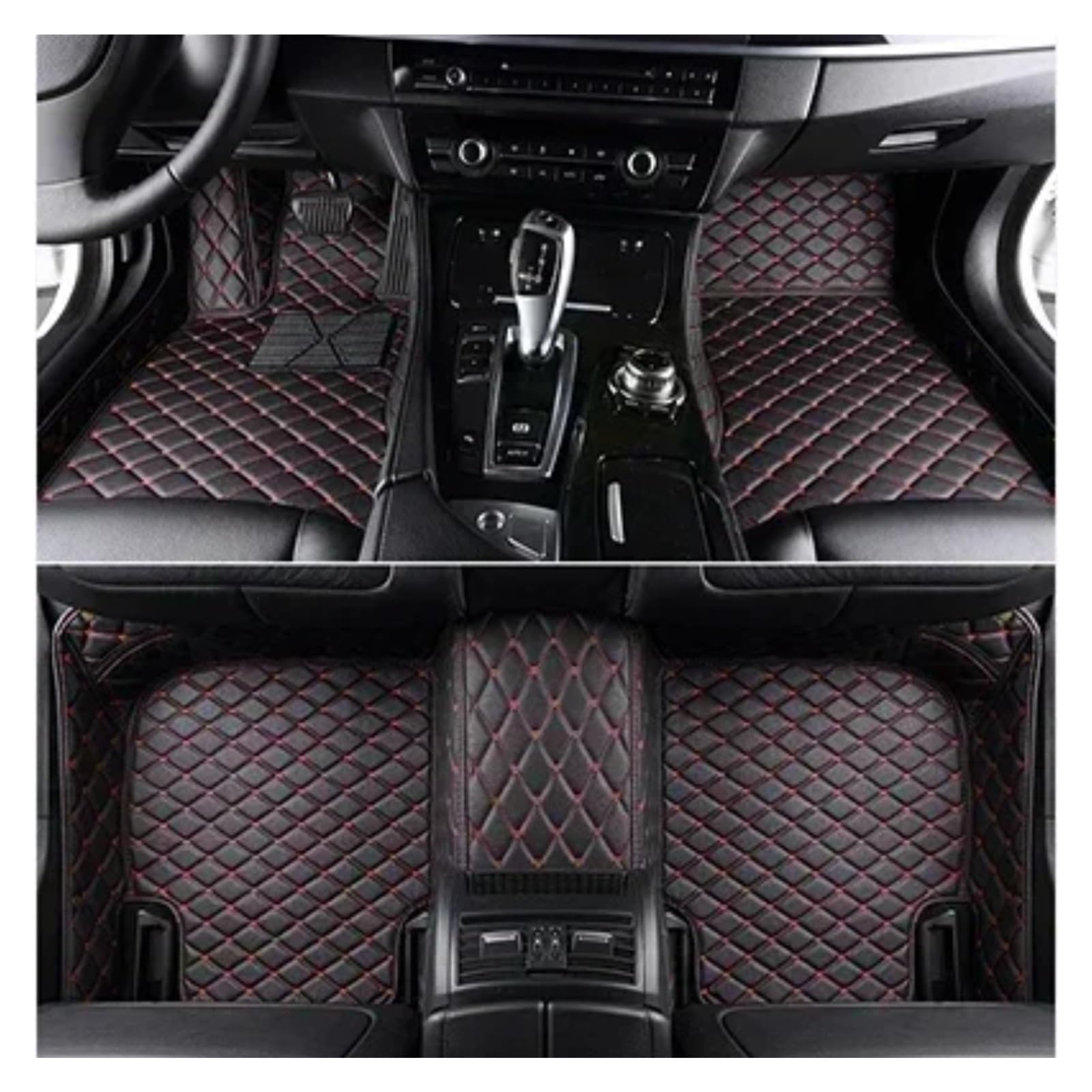 Autoteppiche Für 2er F45 Für Active Für Tourer 2013-2020 Innendetails Teppich Benutzerdefinierte 3D-Volldeckung Auto-Fußmatten Auto Fussmatten Set(Black Red) von CENAP