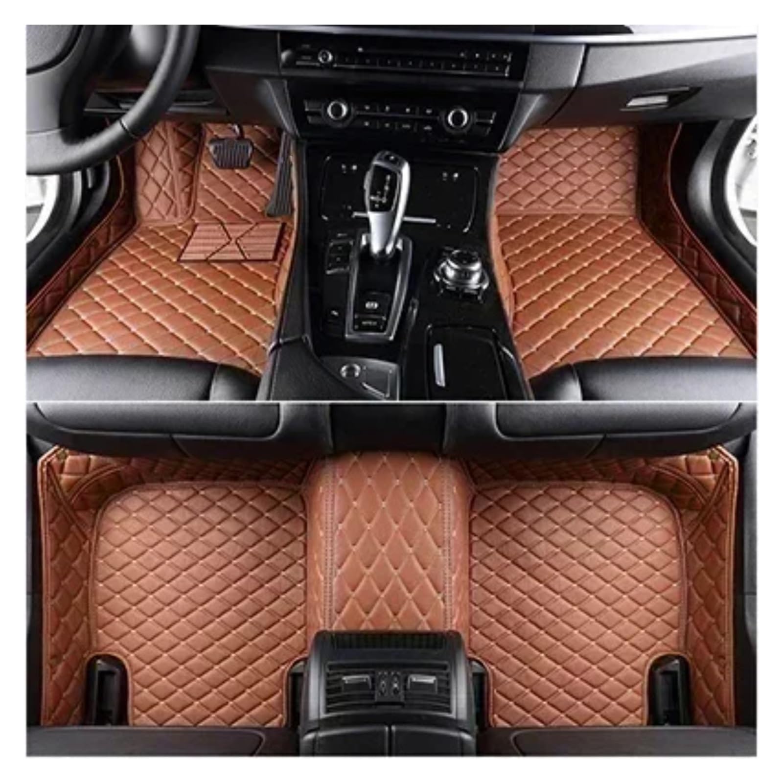 Autoteppiche Für A6 4GH 4GJ 2007-2018 Innendetails Zubehör Benutzerdefinierte 3D-Volldeckungs-Autofußmatten Auto Fussmatten Set(Brown) von CENAP