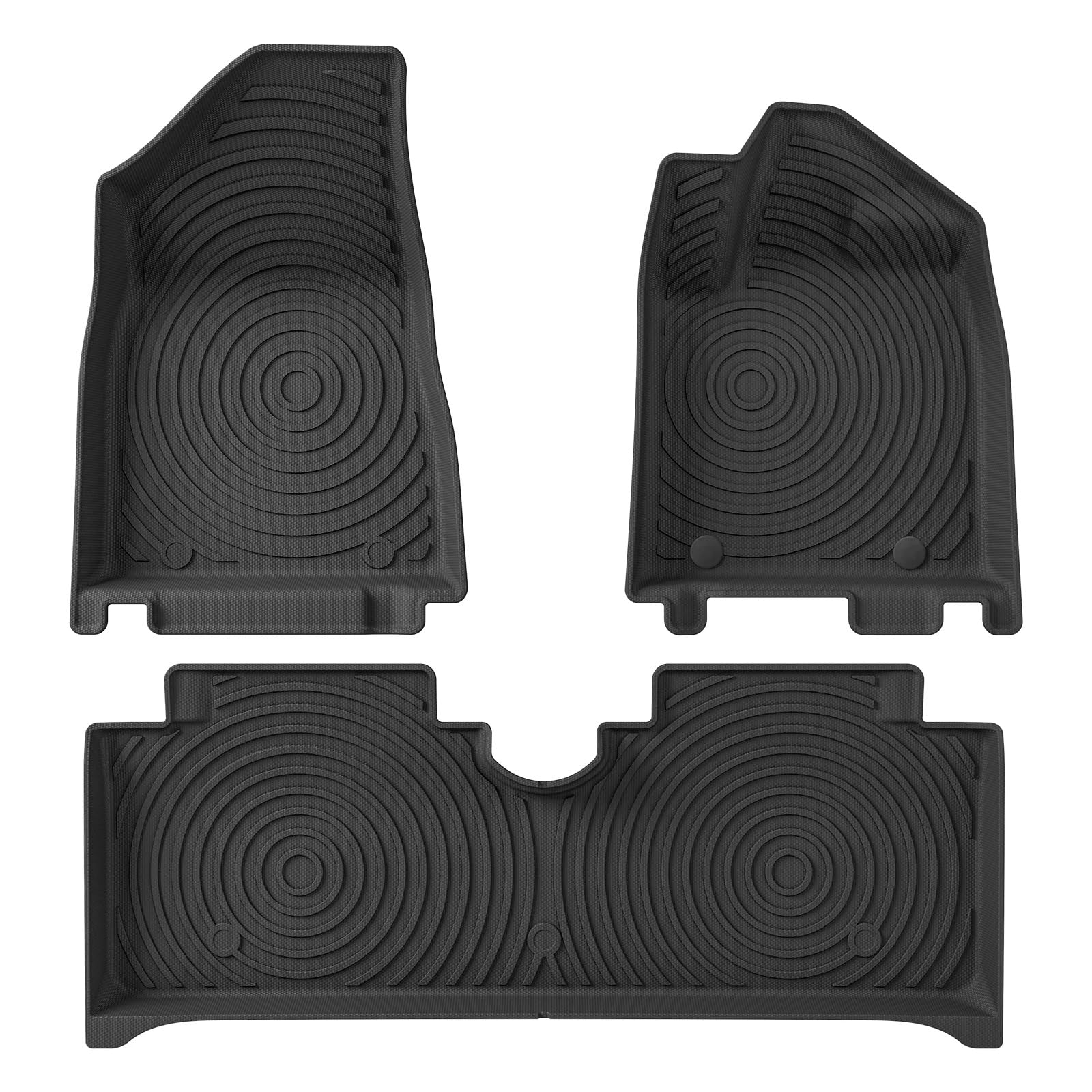 Autoteppiche Für BYD Für Dolphin 3D Auto Fußmatten Cargo-Liner Kofferraumpolster Fußmatte Geruchlos Tablett Set SCHWARZ Auto Fussmatten Set(RHD 3PCS) von CENAP