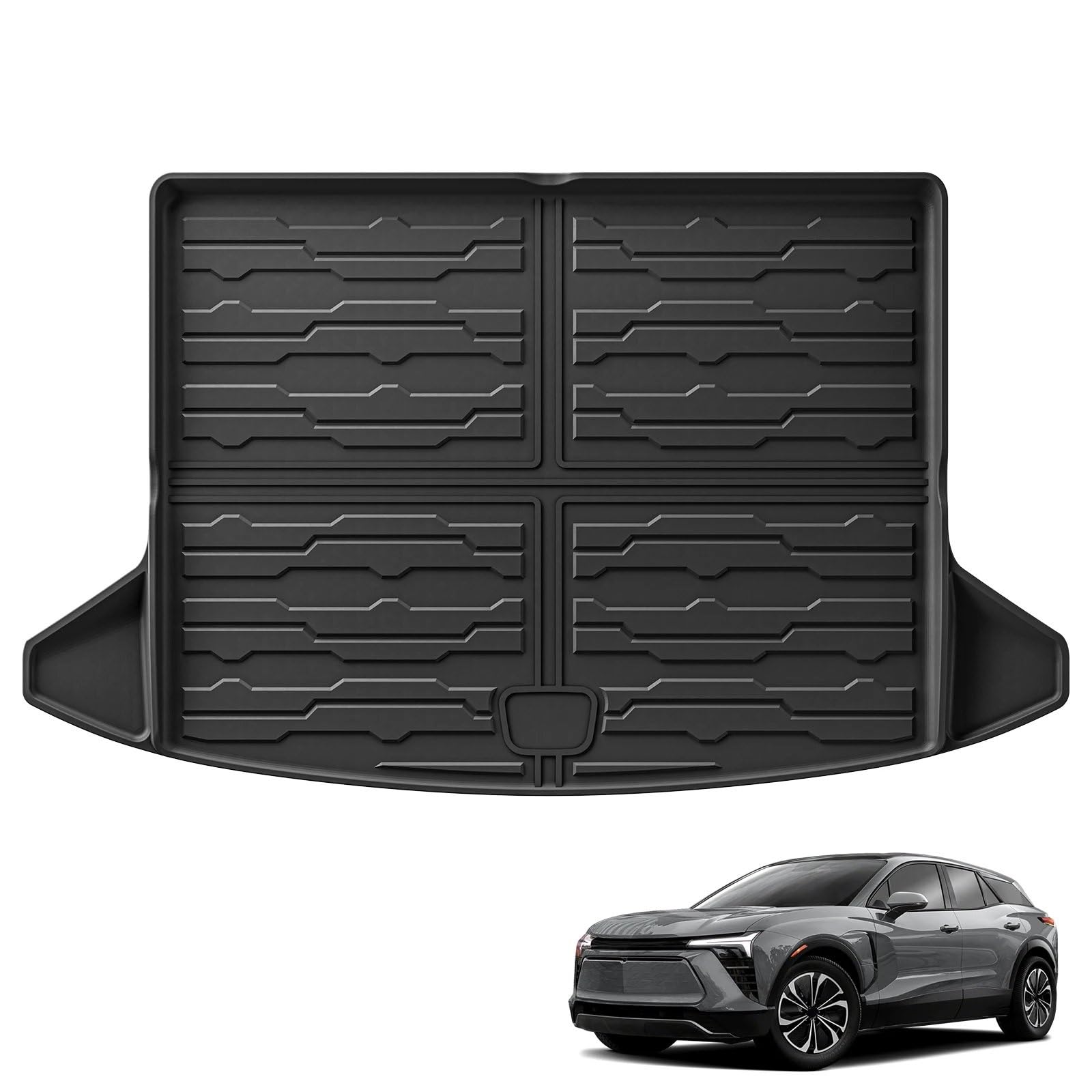 Autoteppiche Für Chevrolet Für Blazer EV 2024 3D Auto Fußmatten Cargo Liner Trunk Pad Alle Wetter Schwarz Links Ruder Auto Fussmatten Set(Trunk 1P) von CENAP