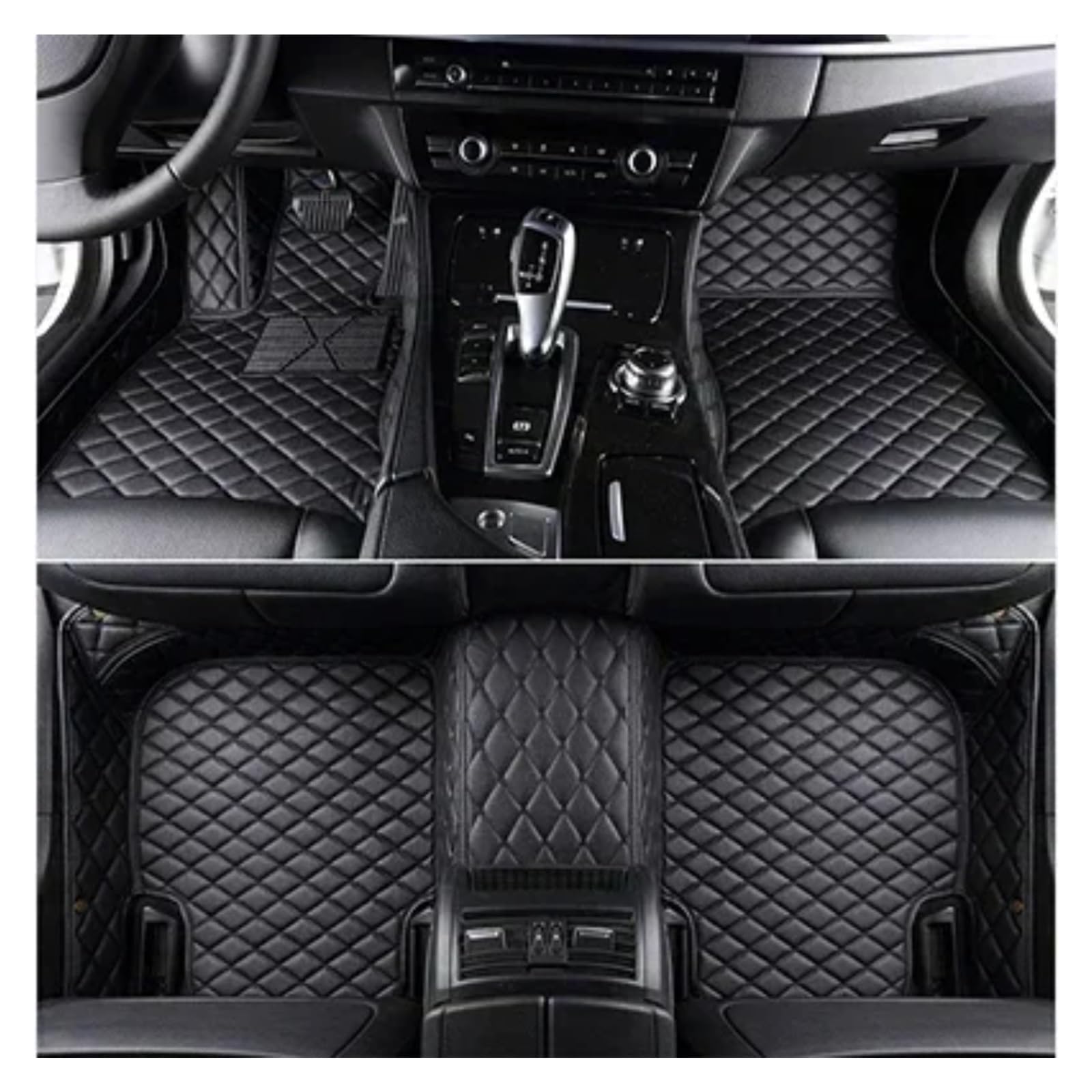 Autoteppiche Für Hyundai Für Veloster 2011-2020 Innendetails Autozubehör Benutzerdefinierte 3D-Volldeckung Auto-Fußmatten Auto Fussmatten Set(All Black) von CENAP