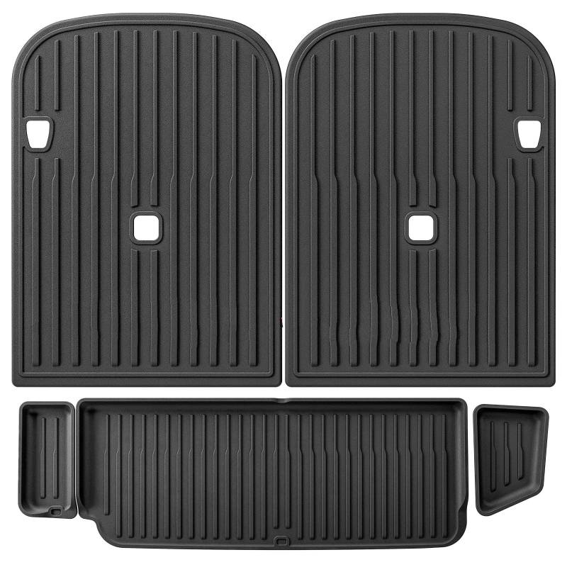 Autoteppiche Für Tesla Für Modell X 2024 5/6/7Seat 3D Auto Fußmatten Cargo Liner Trunk Pad Wasserdicht Schützende Linke Ruder Auto Fussmatten Set(6seats 5PCS) von CENAP