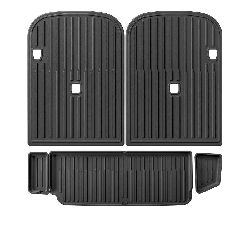 Autoteppiche Für Tesla Für Modell X 2024 5/6/7Seat 3D Auto Fußmatten Cargo Liner Trunk Pad Wasserdicht Schützende Linke Ruder Auto Fussmatten Set(7seats 5PCS) von CENAP