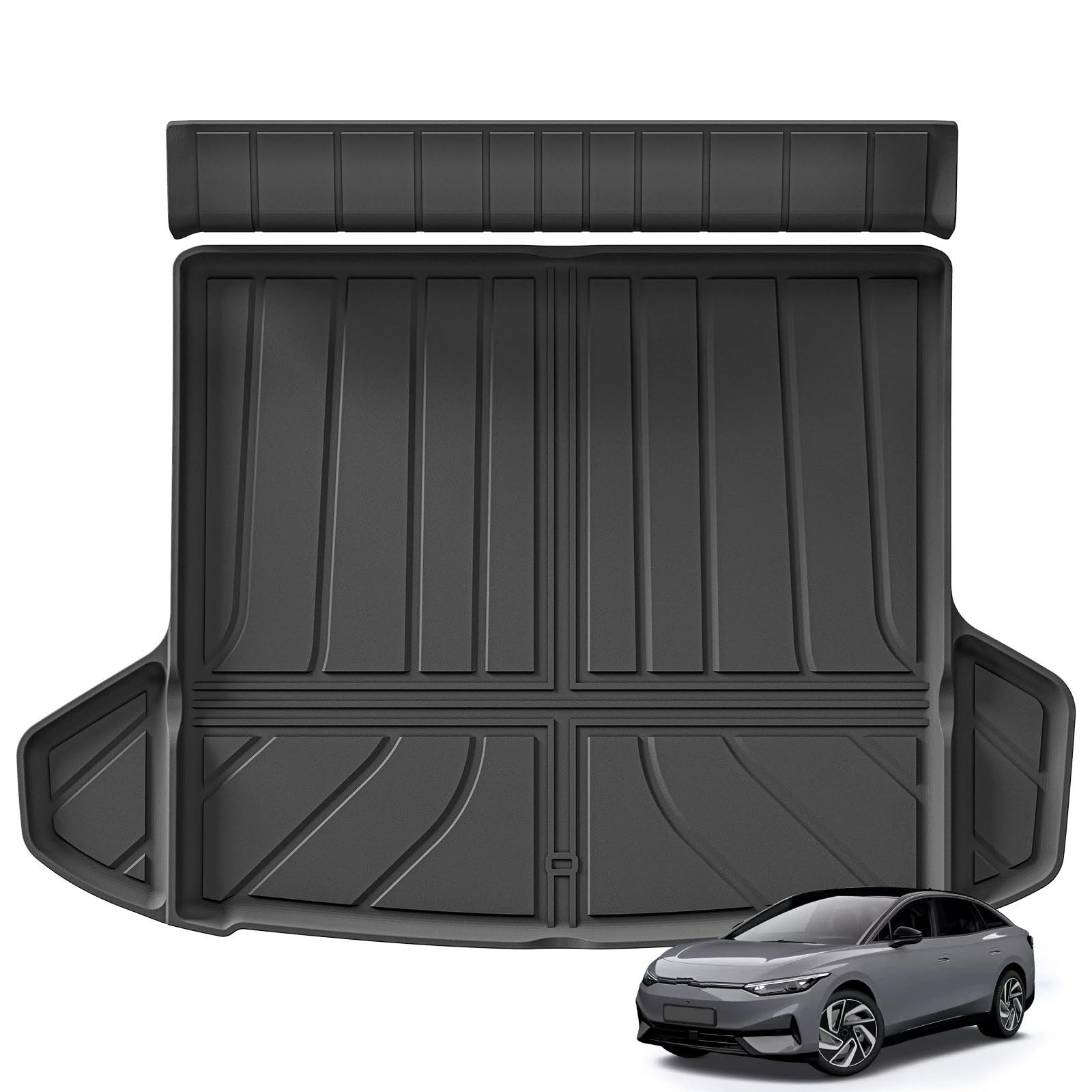 Autoteppiche Für VW ID.7 ID7 3D Auto Fußmatten Cargo Liner Trunk/Rückenlehne Pad Wasserdicht Links Ruder Auto Fussmatten Set(Trunk 1PCS) von CENAP