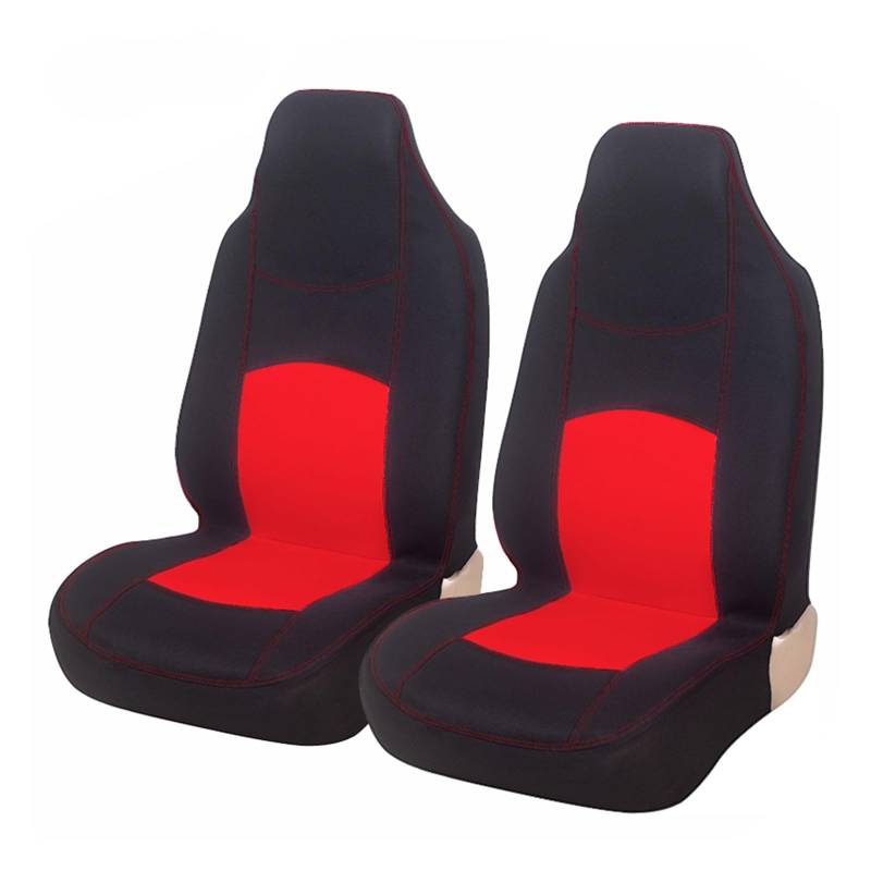 CENAP Autobezüge Set Für Ford B Für Max 2003 Eimer Vorne Universal Fit Auto Sitzbezüge Waschbar Auto Seat Protector Sitzschoner Auto(RED 2 PCS) von CENAP